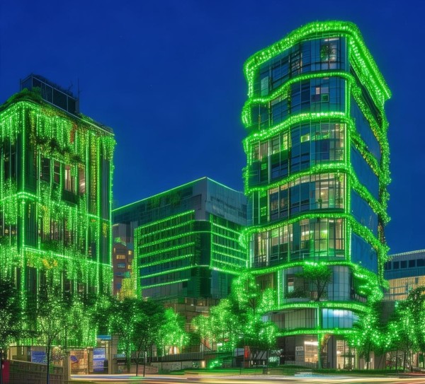 义乌商贸城亮化，提升城市形象的绿色典范