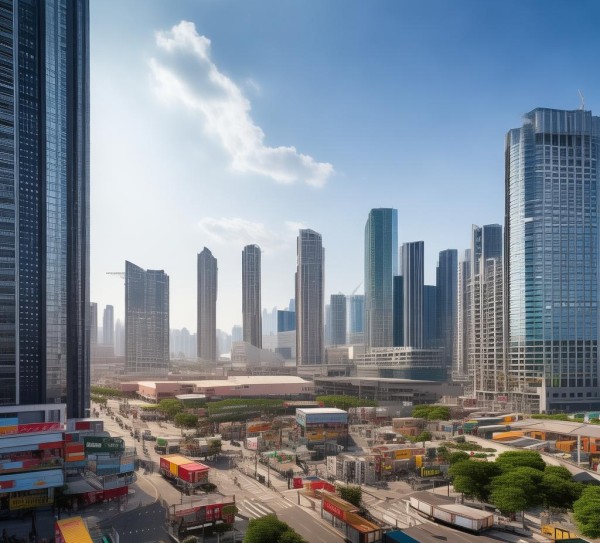 夏台国际商贸城，商业区与物流服务的结合