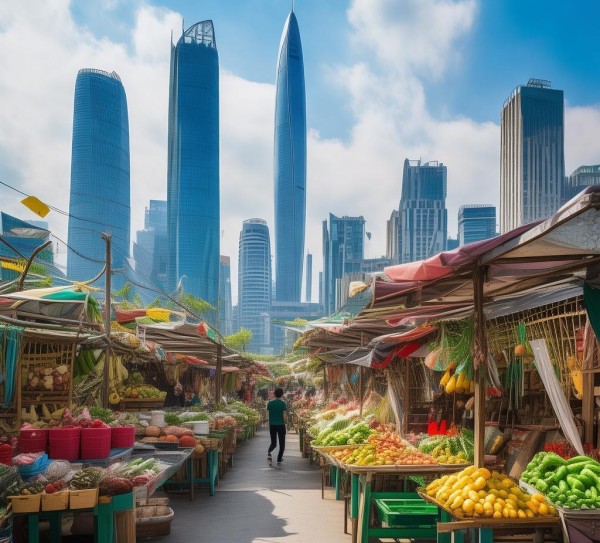 深圳作为金融新高地,以农贸市场的活力助力乡村振兴。 深圳作为金融新高地,以农贸市场的活力助力乡村振兴。