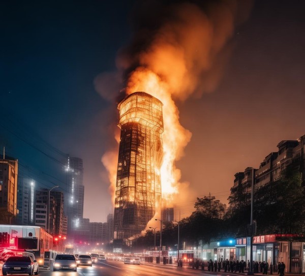 遂平新闻商贸城着火，安全守护危机