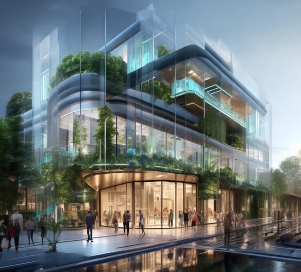 a modern shopping center for the future