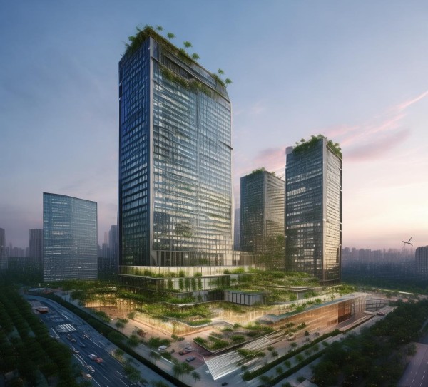 探索商业智慧与绿色未来的党湾商贸中心项目。