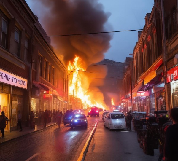 商贸街火灾紧急时刻现场报道