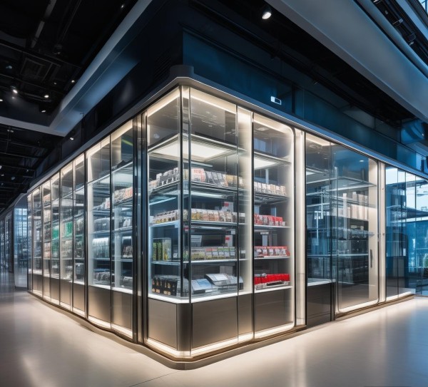 西南商贸城定制展柜， leveraging advanced technology for a modern business environment