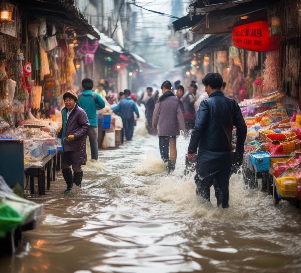 义乌商贸城水涨推动商业活力