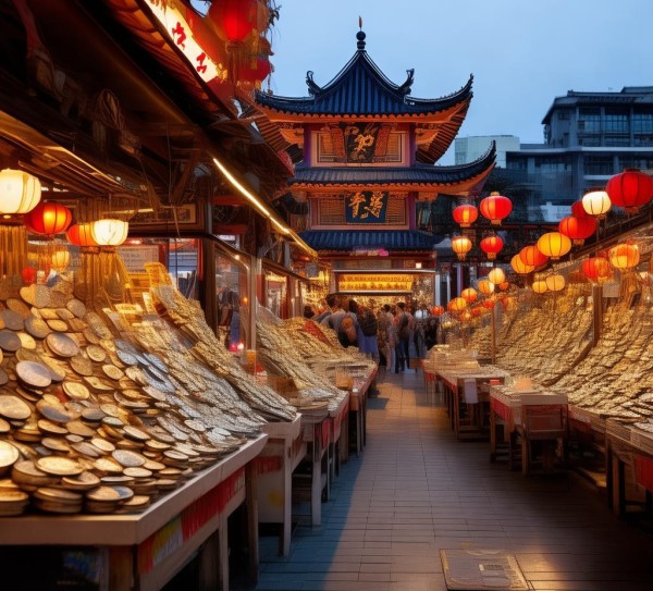 贵州西南商贸城的 coins of trust，商业与文化结合