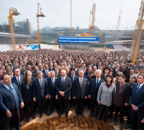 商贸城项目开工仪式，责任与担当的担当