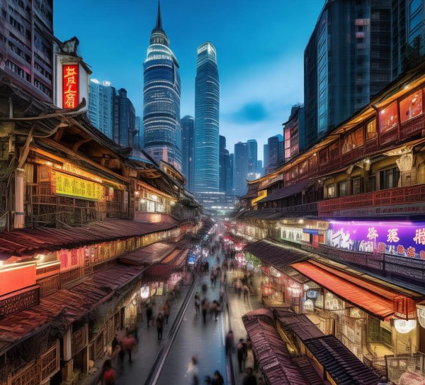 重庆的千年商业繁华与现代城市新典范，成为商业中心中的典范。