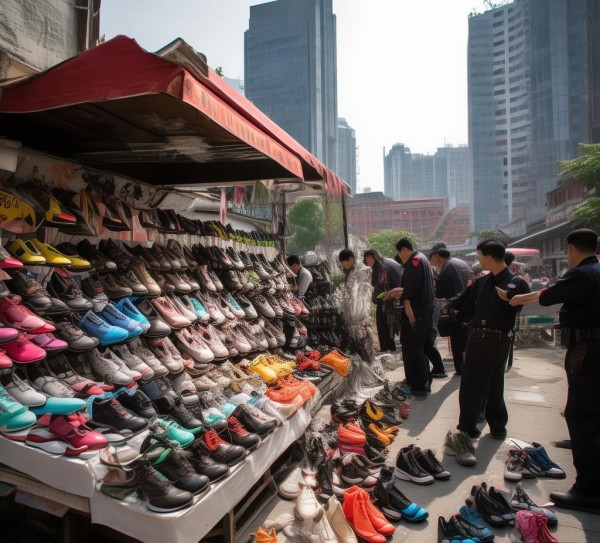 贵阳商贸城高仿鞋子被抓案例