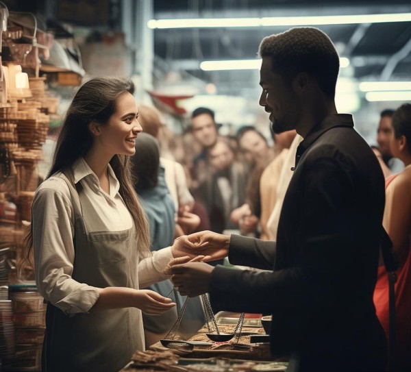 在商贸市场中，服务与挑战，机遇与挑战并存，双刃剑策略需精准运用。